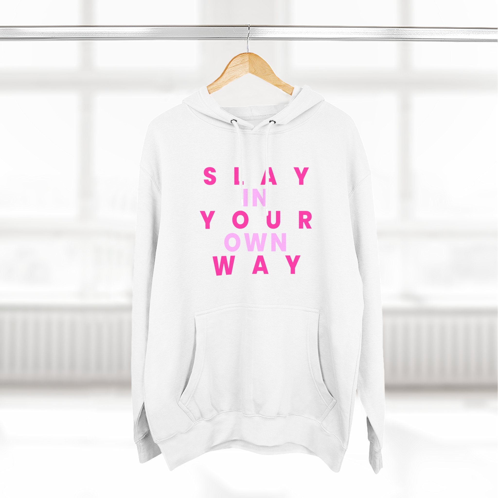 Slay Baddies Fleece Hoodie Slay in Your Own Way — Empowering Boldness & Kindness